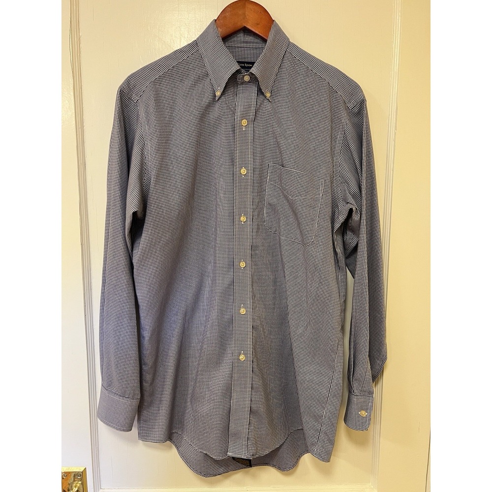 Club Room Easy Traveler Men's Button Down Shirt Iron Free Sz 15‎ 32/33 Vacay